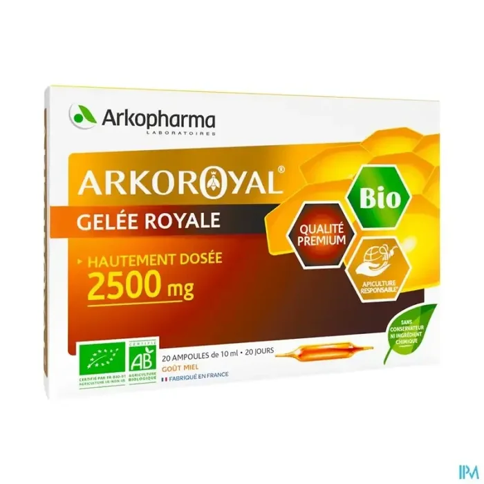Arkopharma arkoroyal gelee royale 2500mg bio ampoule 10ml 20