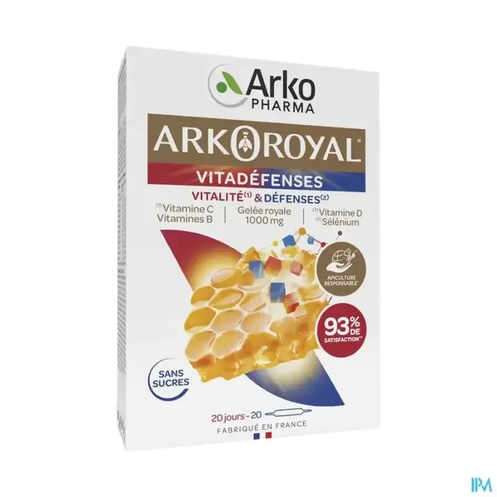 Arkopharma arkoroyal vitadefenses 1000mg ampoule buvable 10ml 20