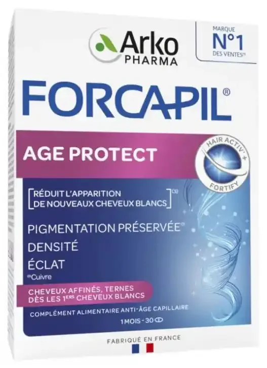 Arkopharma Forcapil Age Protect Cheveux Blancs & Ternes 30 Unités