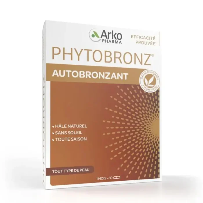 Arkopharma Phytobronz Autobronzant Hâle naturel – Boite de 30 gélules