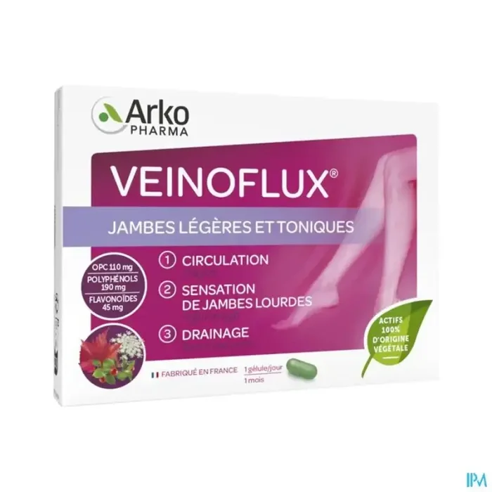 Arkopharma veinoflux jambes legeres toniques gélule 30