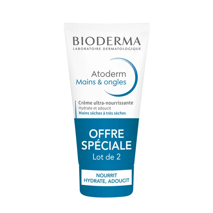 Atoderm – Crème mains & ongles Ultra Nourrissante Lot de 2 x 50 ml