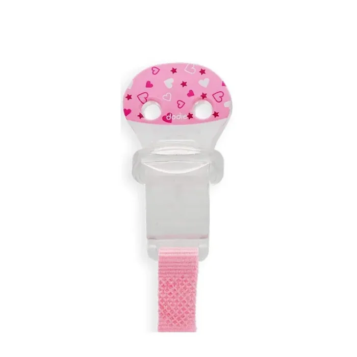 ATTACHE SUCETTE RUBAN ROSE DODIE