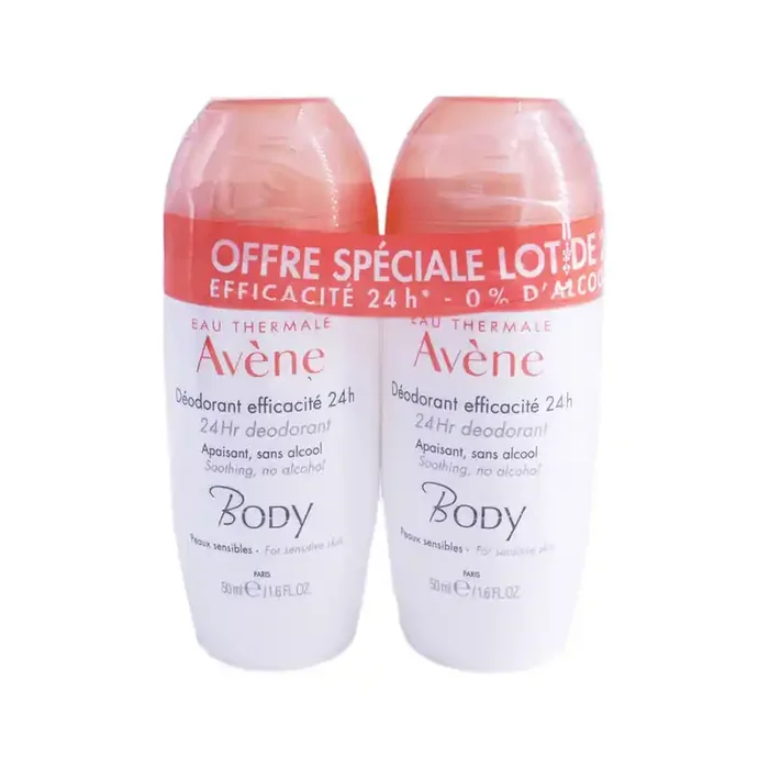 AVENE BODY DEODORANT 24H LOT DE 2 X 50ML AVENE