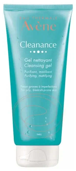Avène Cleanance Eau Thermale – – Gel Nettoyant Purifiant Matifiant – Peaux Mixte Grasse à Imperfections ou à Tendance Acnéique 200 ml