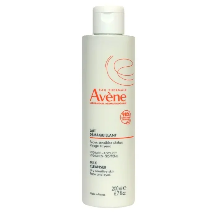 Avene lait démaquillant hydratant visage, yeux et lèvres 200 mL