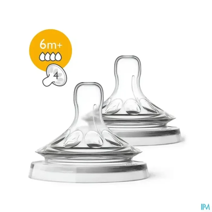 Avent tetine natural 2.0 debit rapide 6mois+ scf044/27 x2