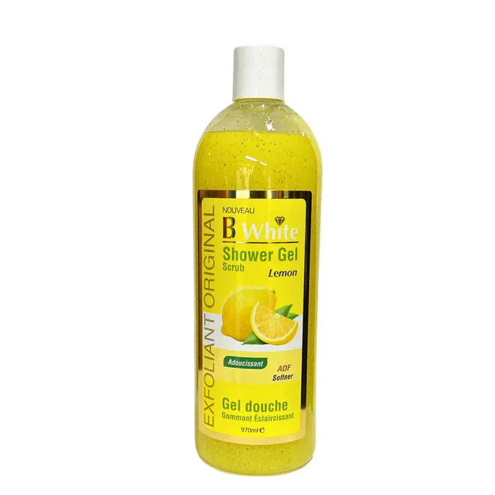 B WHITE ≡ Gel Douche Gommant Et Eclaircissant Au Citron