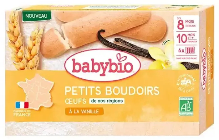 Babybio Petits Boudoirs à la Vanille – Oeufs de Nos Régions 120 g