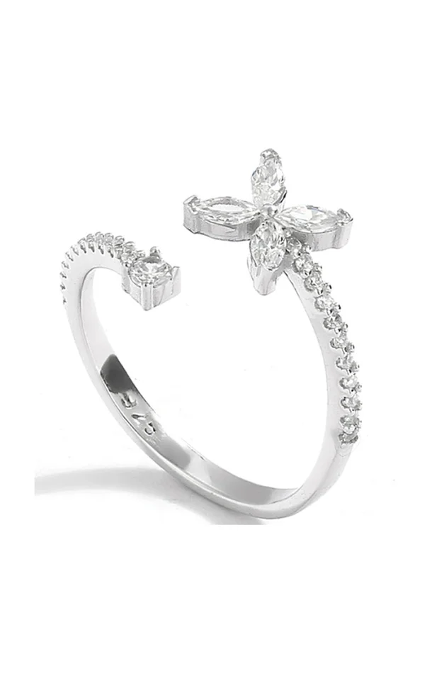 Bague réglable – Argent 925/000 & zircons