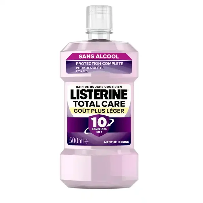 BAIN DE BOUCHE TOTAL CARE PROTECTION COMPLETE MENTHE DOUCE SANS ALCOOL 500ML LISTERINE