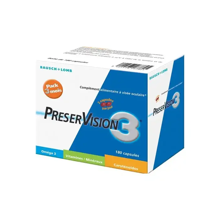 Bausch & Lomb PreserVision 3 – 180 capsules