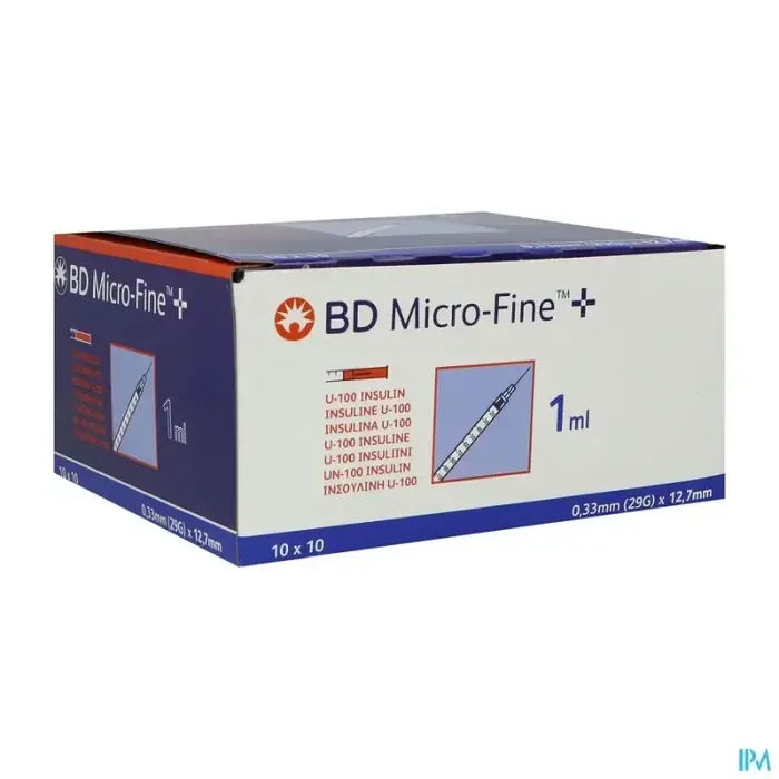 Bd seringue insuline 1ml 12mm7 100
