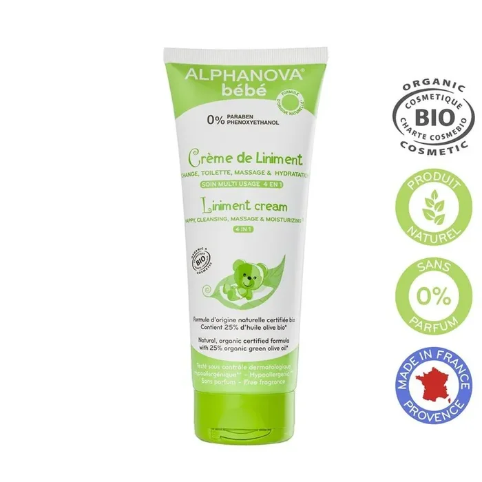 Bebe Creme De Liniment Soin Multi Usage 4en1 Bio 200ml Alphanova