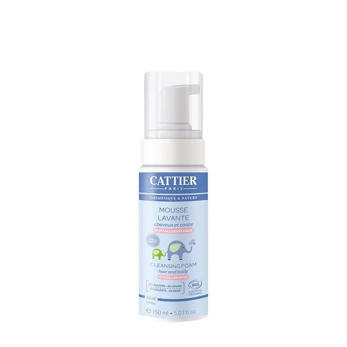 BEBE MOUSSE LAVANTE CHEVEUX CORPS BIO 150ML CATTIER PARIS