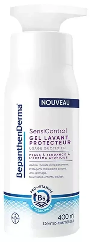 Bepanthen Derma Sensicontrol Gel Lavant Protecteur 400 ml Peaux à Tendance à l‘Eczéma Atopique