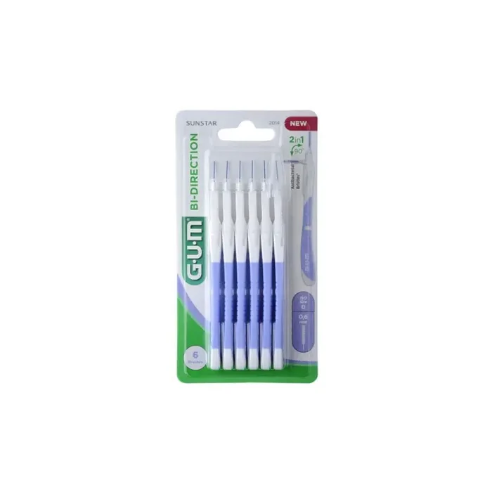 BI-DIRECTION BROSSETTES INTERDENTAIRES X 6 ISO0.6mm GUM