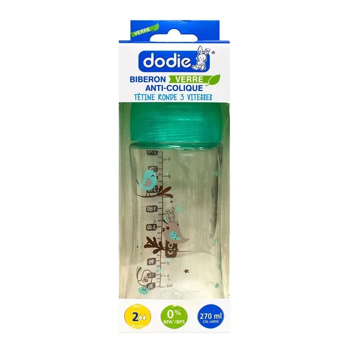 Biberon verre Initiation+ 0-6m 270ml oiseau