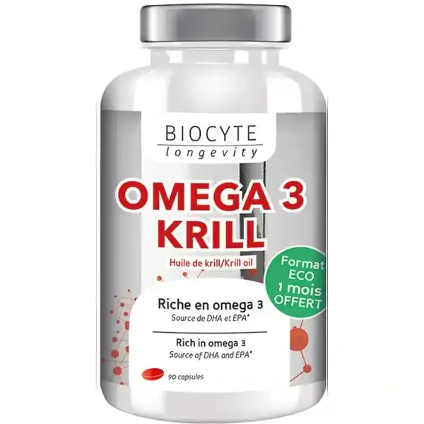 Biocyte Longevity Omega 3 Krill 90 Capsules
