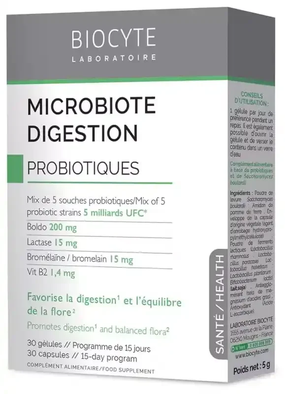 Biocyte Microbiote Digestion gélules – 30 gélules