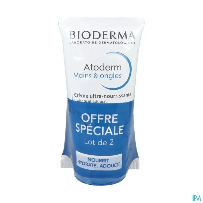 Bioderma atoderm crème mains ongles 50ml x2