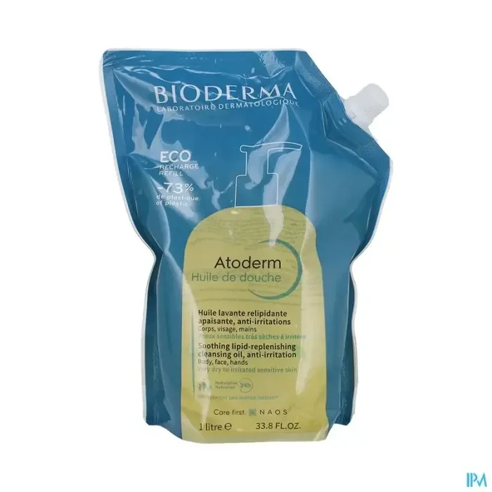 Bioderma atoderm huile de douche ultra nourrissante ecorecharge 1l