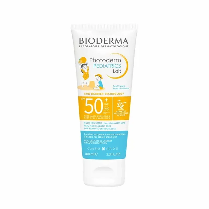 Bioderma Photoderm Lait Enfant SPF50+ Pediatrics Dès 12 Mois Peaux à Tendance Atopique 100ml