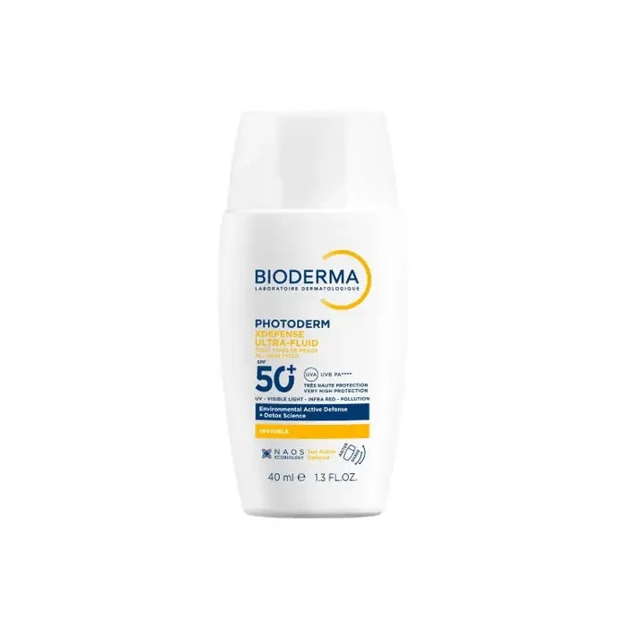 Bioderma PHOTODERM XDEFENSE – Ultra-Fluide Solaire Invisible SPF50+ – Visage – Tous Types de Peaux, 40ml