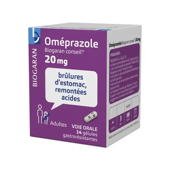 Biogaran omeprazole 20 mg 14 gelules gastro-resistantes