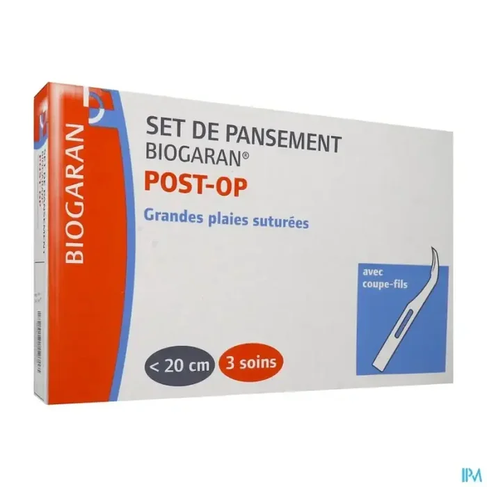 Biogaran set pansement post operatoire grandes plaies x3