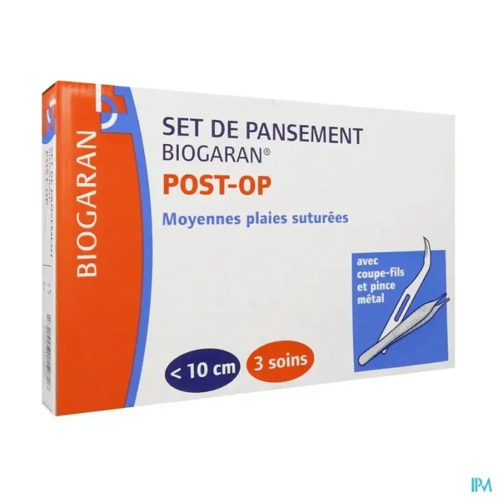 Biogaran set pansement post operatoire moyennes plaies x3
