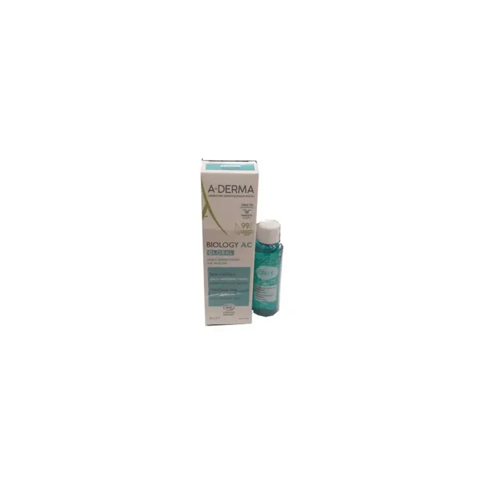 BIOLOGY AC GLOBAL SOIN MATIFIANT ANTI-IMPERFECTIONS BIO 40ML + GEL MOUSSANT NETTOYANT OFFERT A-DERMA
