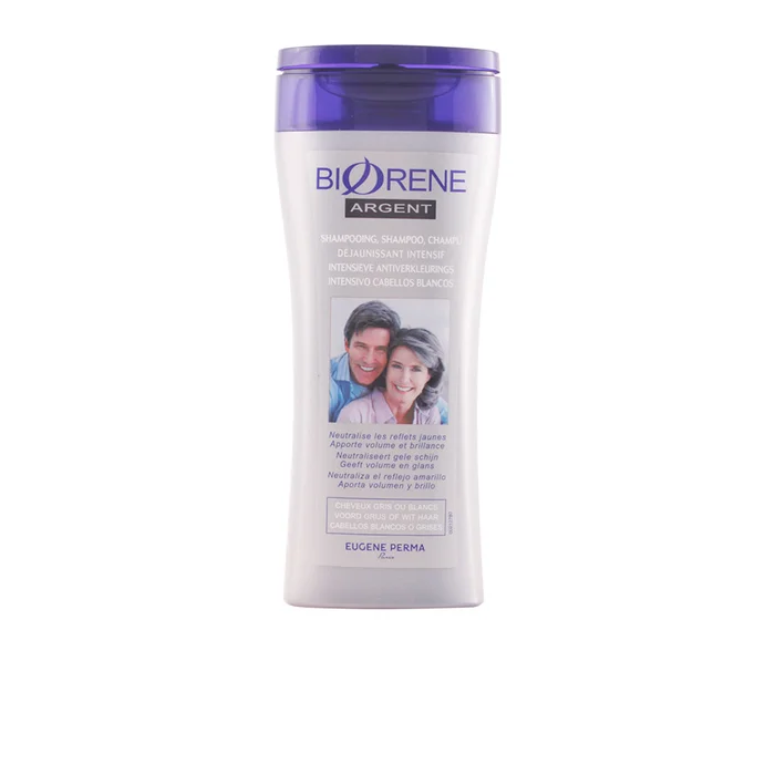 BIORENE ARGENT shampoing déjaunissant intensif cheveux gris ou blancs 200 ml