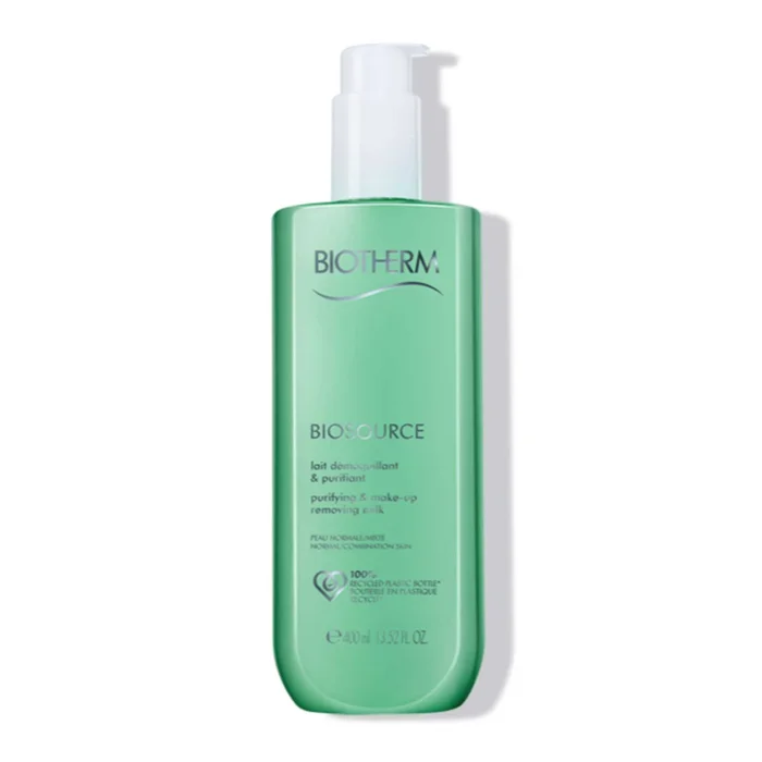 Biosource – Lait Démaquillant et Purifiant pour les Peaux Normales à Mixtes 400 ml