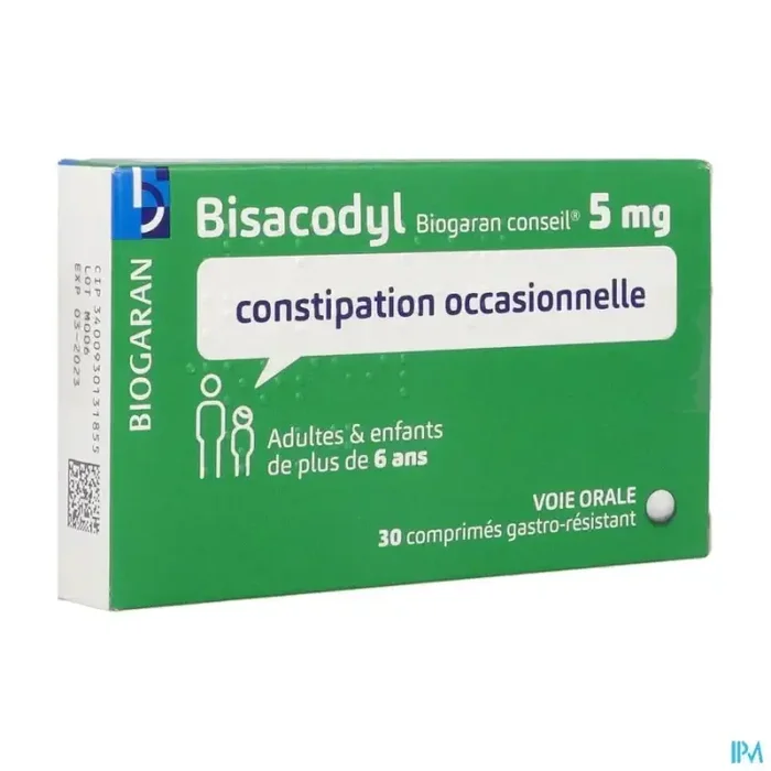 Bisacodyl biogaran conseil 5mg comprimé gastroresistant 30