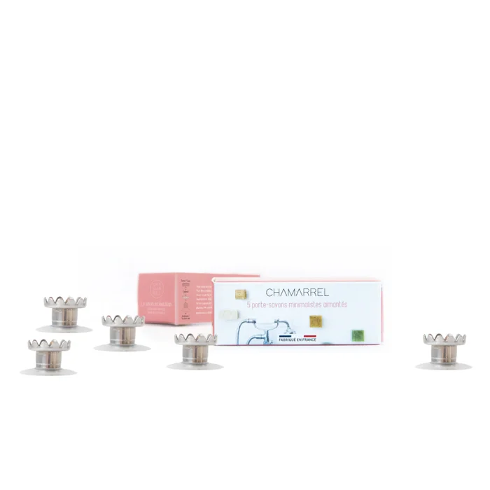 Bo&icirc;te de 5 | Porte-savon minimaliste aimant&eacute; – Fabriqu&eacute; en France