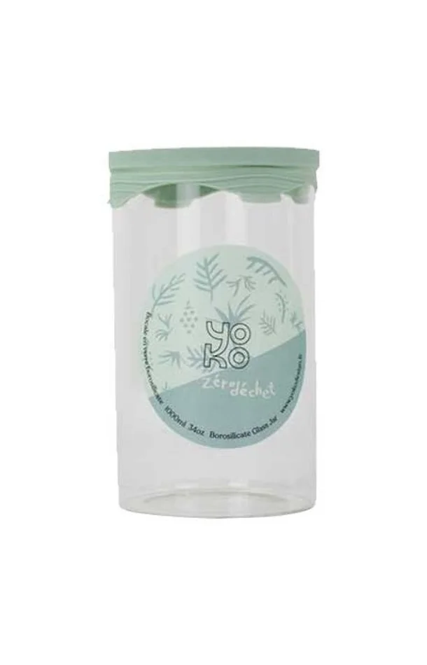 Bocal en verre avec couvercle en silicone – 1 L