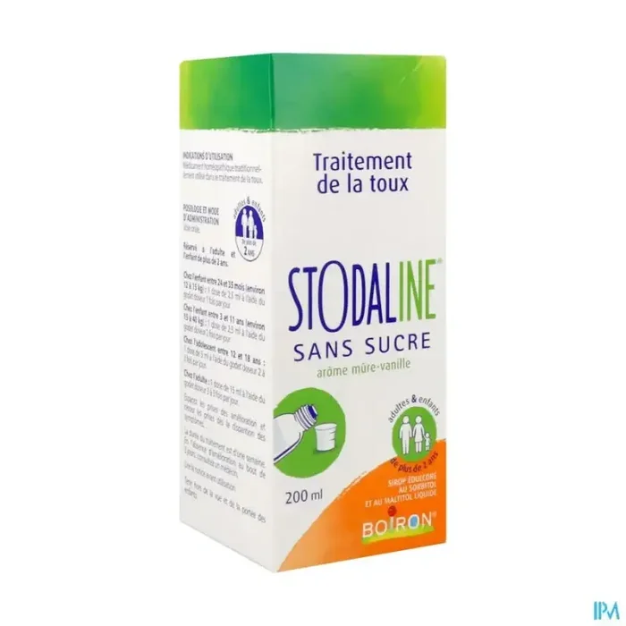 Boiron stodaline sans sucre sirop 200ml