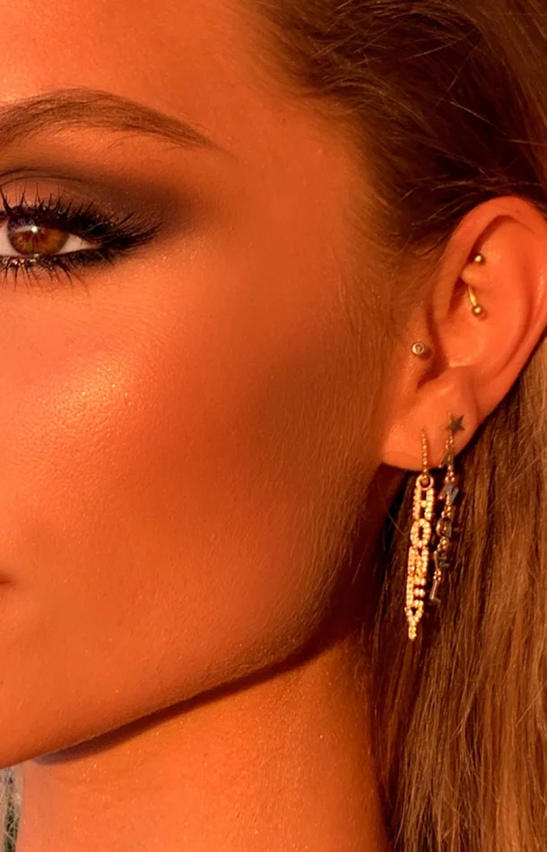 Boucle d’oreille – Honey – Laiton doré or 1 micron