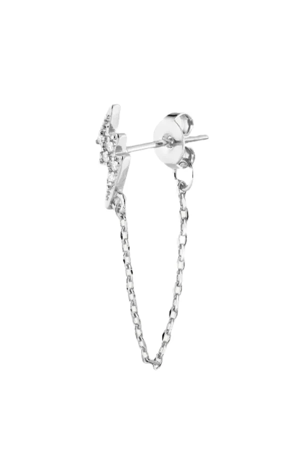 Boucle d’oreille – Stormy Earing – Laiton plaqué argent 10 microns