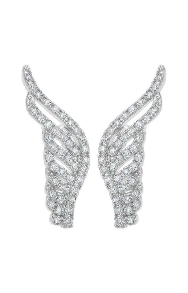 Boucles d’oreilles – Acier inoxydable & zirconium – Argenté