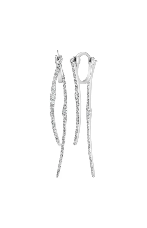 Boucles d’oreilles – Laiton & zirconium – Argenté