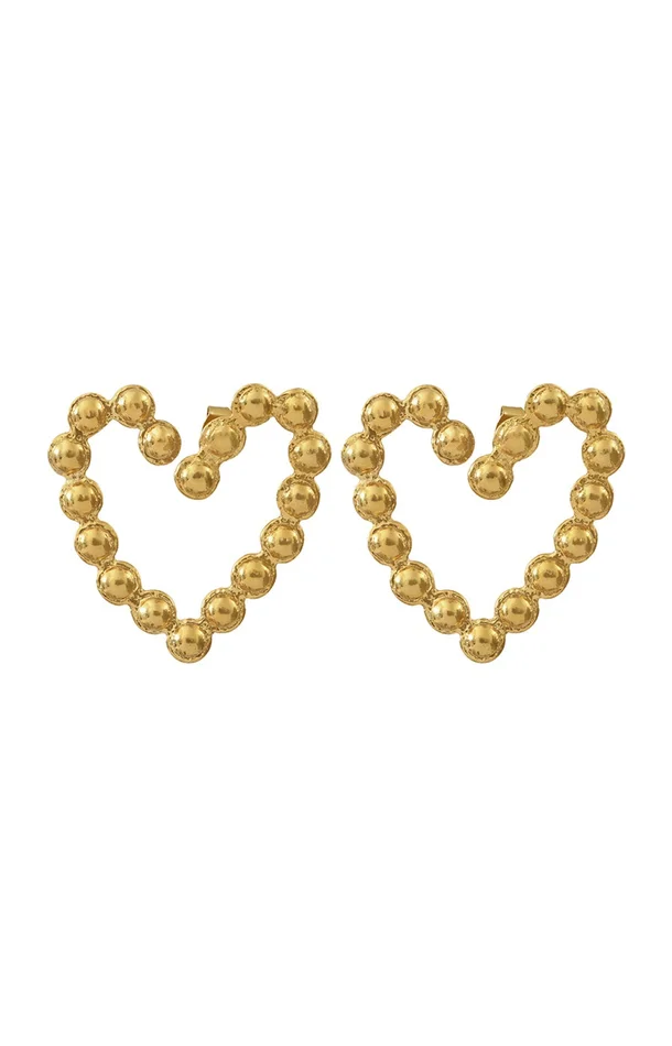 Boucles d’oreilles coeur Summer of Love – Laiton doré