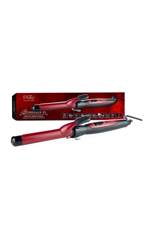 Boucleur – Icurl Proceramic Plus 25 – Noir & bordeaux – 190°C