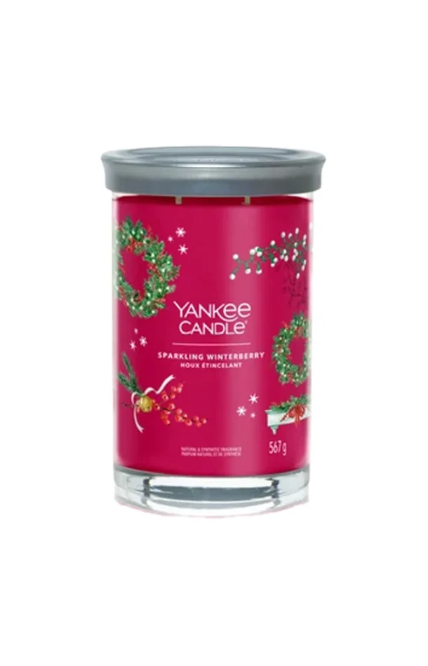 Bougie gobelet – Houx étincelant – Grand modèle – 567 g