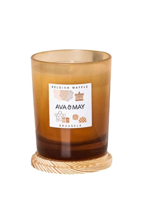 Bougie parfumée – Gaufre Belge – Noisette & caramel – 180 g
