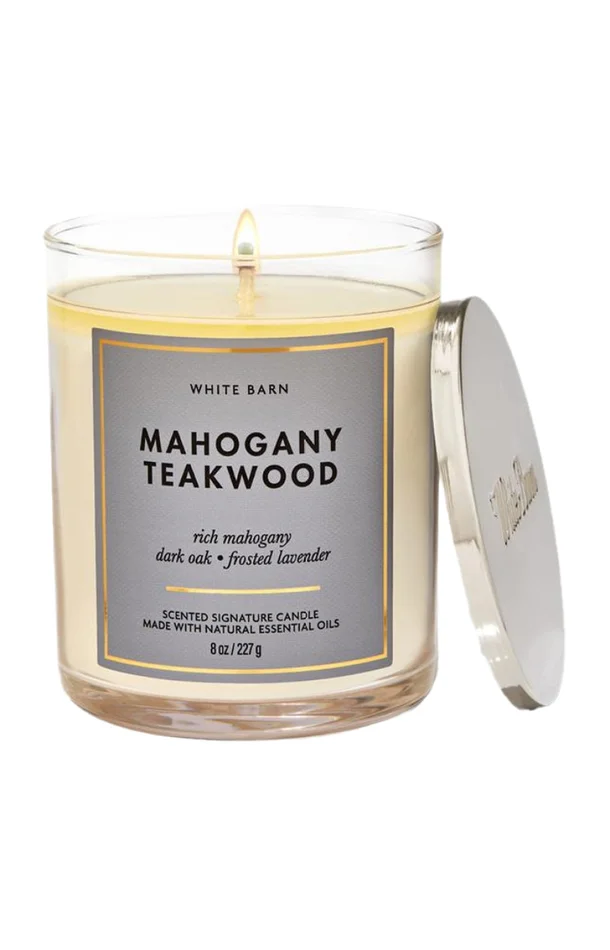 Bougie parfumée – Mahogany Teakwood – Acajou & chêne – 227 g
