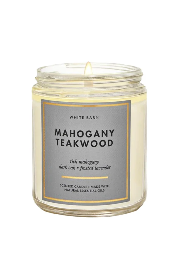 Bougie parfumée – Mahogany Teakwood – Acajou & oud – 200 g