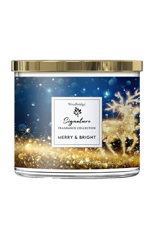 Bougie parfumée – Merry & Bright – Ambre & vanille – 410 g