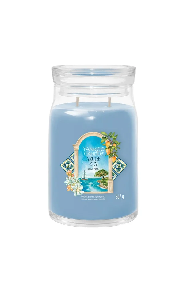 Bougie signature jarre – Ciel d’azur – Grand modèle – 567 g